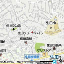 生田グリーンハイツ３号棟周辺の地図