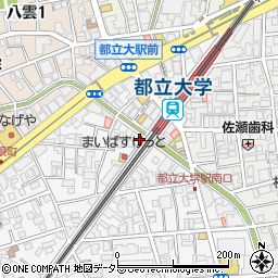 京王コインパーク都立大学駐車場周辺の地図