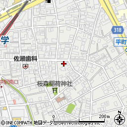 東京都目黒区平町1丁目13-22周辺の地図