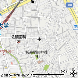 東京都目黒区平町1丁目13-21周辺の地図