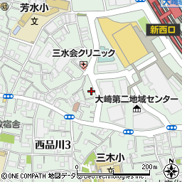 東京都品川区大崎2丁目7-4周辺の地図