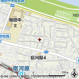 神奈川県川崎市多摩区宿河原4丁目周辺の地図