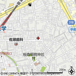 東京都目黒区平町1丁目12-6周辺の地図