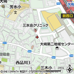 東京都品川区大崎2丁目7-2周辺の地図