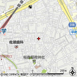 東京都目黒区平町1丁目12-9周辺の地図