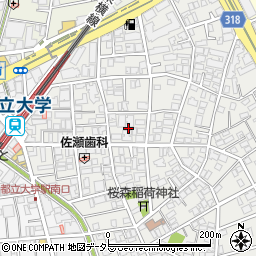 東京都目黒区平町1丁目17周辺の地図