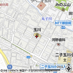 東京都世田谷区玉川4丁目16周辺の地図