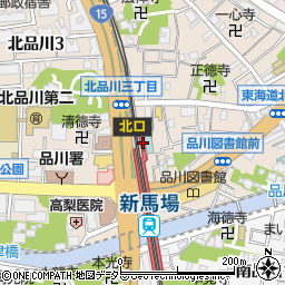 京浜急行電鉄株式会社　新馬場駅本口周辺の地図