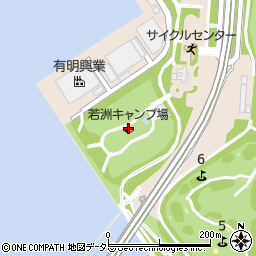若洲公園キャンプ場周辺の地図