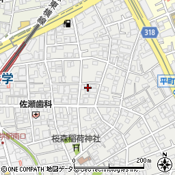 東京都目黒区平町1丁目12-13周辺の地図