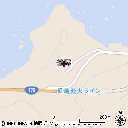 兵庫県美方郡新温泉町釜屋周辺の地図