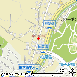 神明神社前周辺の地図