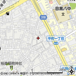 東京都目黒区平町1丁目4-25周辺の地図