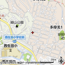 神奈川県川崎市麻生区多摩美1丁目18-11周辺の地図