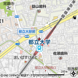 早稲田アカデミー　都立大学校周辺の地図
