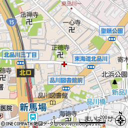 東京都品川区北品川2丁目周辺の地図