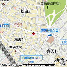 千葉松波郵便局周辺の地図