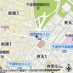 護国神社入口周辺の地図