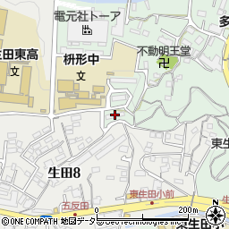 生田明王台ハイツＡ棟周辺の地図