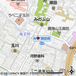 東京都世田谷区瀬田4丁目2-4周辺の地図