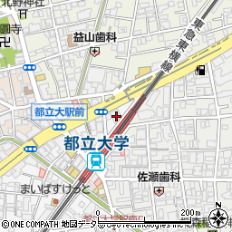 株式会社清建社　都立大学駅前作業所周辺の地図