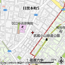 東京都目黒区目黒本町5丁目10周辺の地図
