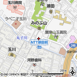 東京都世田谷区瀬田4丁目2周辺の地図