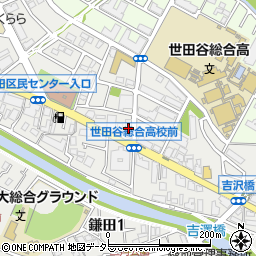 まいばすけっと世田谷鎌田３丁目店周辺の地図