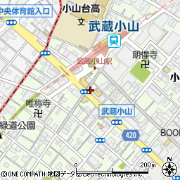 すき家武蔵小山店周辺の地図