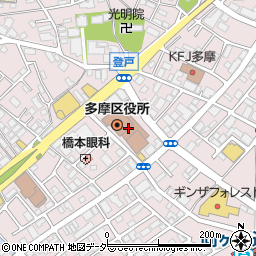 川崎市多摩市民館周辺の地図