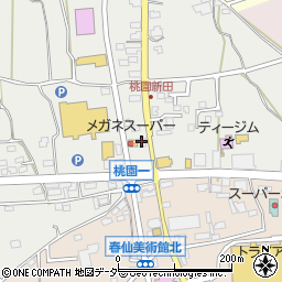 吉野家南アルプス桃園店周辺の地図