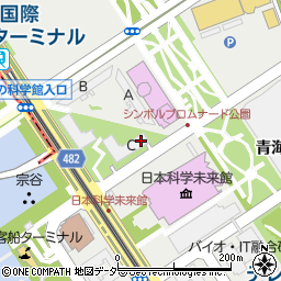 タイムズ東京国際交流館駐車場周辺の地図