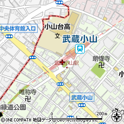 武蔵小山駅前公衆トイレ周辺の地図