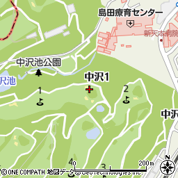 東京都多摩市中沢周辺の地図