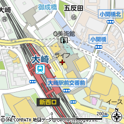 ライフ大崎ニューシティ店周辺の地図