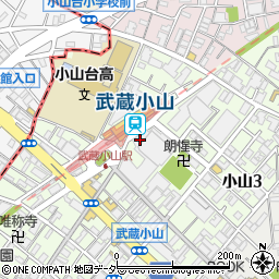 ローソン武蔵小山駅前店周辺の地図
