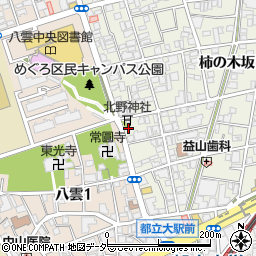 東京都目黒区柿の木坂1丁目32-17周辺の地図