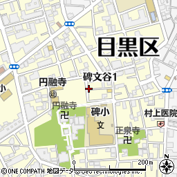 東京都目黒区碑文谷1丁目周辺の地図