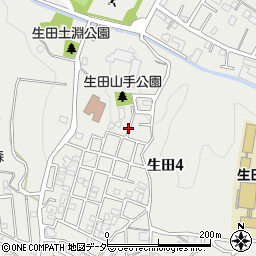 神奈川県川崎市多摩区生田周辺の地図