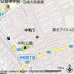 東京都世田谷区中町5丁目周辺の地図