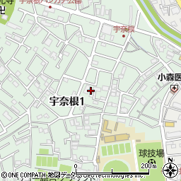東京都世田谷区宇奈根1丁目周辺の地図