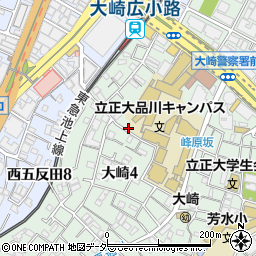 品川区大崎4丁目2-40駐車場周辺の地図