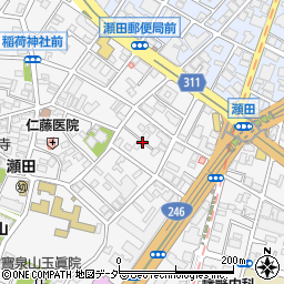 東京都世田谷区瀬田4丁目22周辺の地図