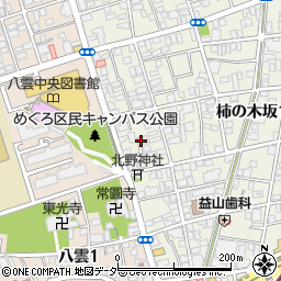 東京都目黒区柿の木坂1丁目33周辺の地図