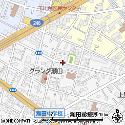 東京都世田谷区瀬田3丁目周辺の地図