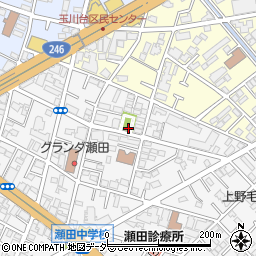 瀬田三丁目公園トイレ周辺の地図