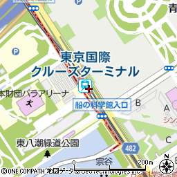 東京国際クルーズターミナル駅周辺の地図