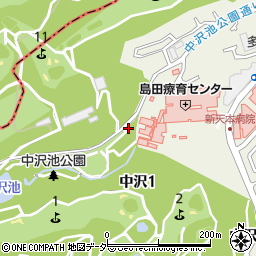 中沢池公園トイレ１周辺の地図