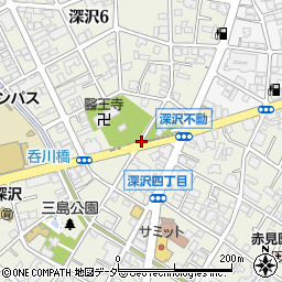 深沢不動前(駒沢通り口)周辺の地図