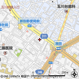 東京都世田谷区瀬田4丁目27周辺の地図